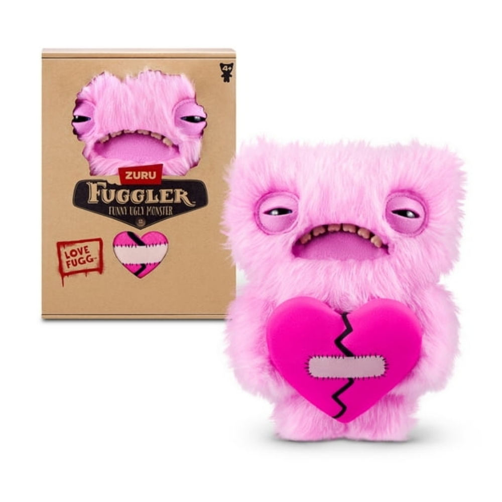 ZURU Fuggler Soft Plush 9 inch Pink Love Fugg (Wide Eyed Weirdo) - **NIB**